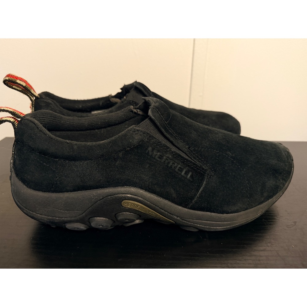 Merrell Shoes Size 11 W Jungle Moc J63815W Black Suede Slip On Mens Wide Comfort